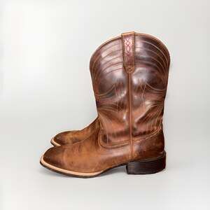 Ariat Sport Western Wide Square Toe Cowboy Boots Brown Mens 13 D